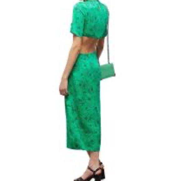 The Kooples Green Poppy Cut Out Dress Size 3 (8) Retails 455.00 - Picture 3 of 6